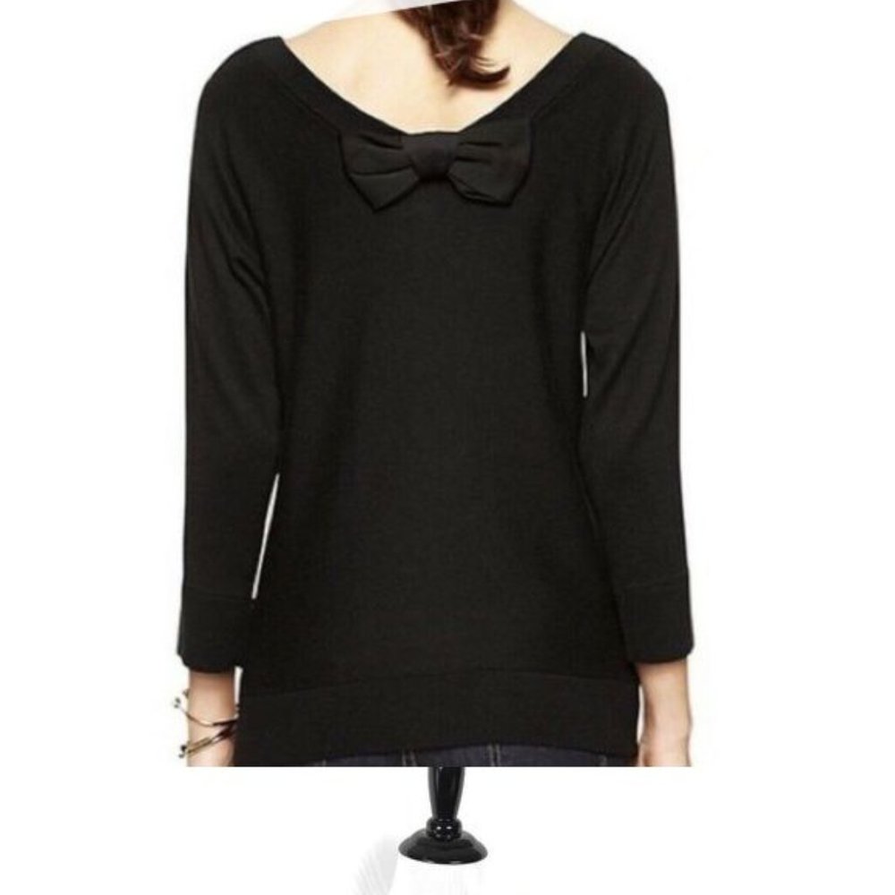 Black Kate Spade bow detail back sweater